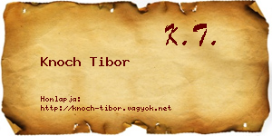 Knoch Tibor névjegykártya